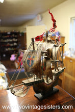Load image into Gallery viewer, 1940s Conesco Spanish Galleon Wooden Model Ship