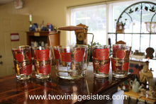 Load image into Gallery viewer, 1950s Jeannette Glass Barware Bacardi Ice Bucket Set