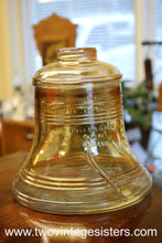 Load image into Gallery viewer, 1976 Bicentennial Amber Glass Liberty Bell Cookie Jar
