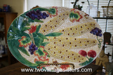 Load image into Gallery viewer, 1999 Lotus Ceramic Corn Print Serving Platter