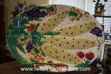 Load image into Gallery viewer, 1999 Lotus Ceramic Corn Print Serving Platter
