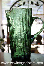 Load image into Gallery viewer, Anchor Hocking Imperial Bamboo Green Glass Pitcher
