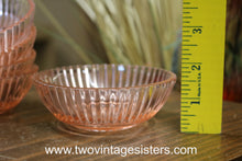 Load image into Gallery viewer, Anchor Hocking Queen Mary Pink Dessert Bowl Set