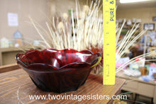 Load image into Gallery viewer, Anchor Hocking Ruby Red Scalloped Serving Bowl