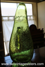 Load image into Gallery viewer, Blenko Crackle Glass Lime Green Glass Pitcher