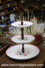 Load image into Gallery viewer, Blue Ridge Southern Pottery Shadow Fruit 3 Tier Tidbit Tray