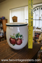 Load image into Gallery viewer, Casuals by China Pearl Apples Medium Ceramic Canister with No Lid