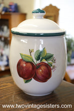 Load image into Gallery viewer, Casuals by China Pearl Apples Large Ceramic Canister
