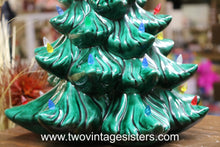 Load image into Gallery viewer, Ceramic Christmas Tree Red Blue Orange Lights No Base