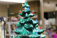 Load image into Gallery viewer, Ceramic Christmas Tree Red Blue Orange Lights No Base