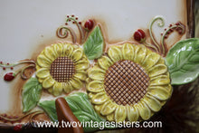 Load image into Gallery viewer, Ceramic Sunflower Cheese Plate Serving Platter
