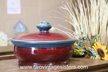 Load image into Gallery viewer, Ceramic Burgundy Pottery Lidded Casserole Dish

