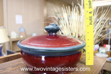 Load image into Gallery viewer, Ceramic Burgundy Pottery Lidded Casserole Dish