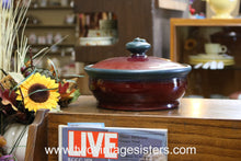 Load image into Gallery viewer, Ceramic Burgundy Pottery Lidded Casserole Dish
