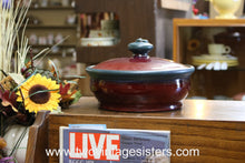 Load image into Gallery viewer, Ceramic Burgundy Pottery Lidded Casserole Dish