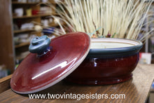 Load image into Gallery viewer, Ceramic Burgundy Pottery Lidded Casserole Dish