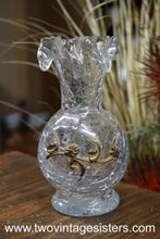 Load image into Gallery viewer, Clear Crackle Glass Vase