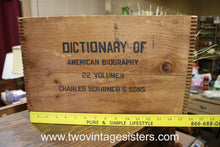 Load image into Gallery viewer, Dictionary Of American Biography Wooden Storage Box
