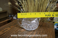 Load image into Gallery viewer, Etched Crystal Clear Glass Creamer - Vintage Glass
