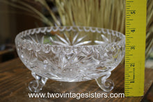 Load image into Gallery viewer, Footed Crystal Etched Glass Bowl
