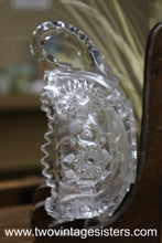 Load image into Gallery viewer, Etched Crystal Clear Glass Sugar Dish - Vintage Glass