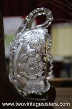 Load image into Gallery viewer, Etched Crystal Clear Glass Sugar Dish - Vintage Glass
