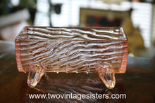 Load image into Gallery viewer, Fenton Dugan Northwood Pink Glass Log Butter Dish