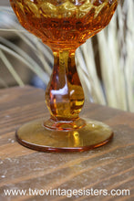 Load image into Gallery viewer, Fenton Glass Amber Thumbprint Compote - Vintage Collectible