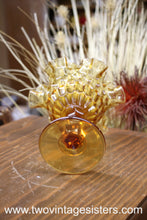 Load image into Gallery viewer, Fenton Glass Amber Thumbprint Compote - Vintage Collectible