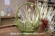 Load image into Gallery viewer, Fenton Glass Colonial Green Thumbprint Basket
