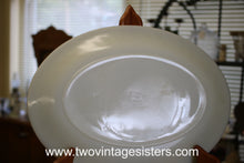 Load image into Gallery viewer, Fire King Ivory Swirl Milk Glass Oval Serving Platter