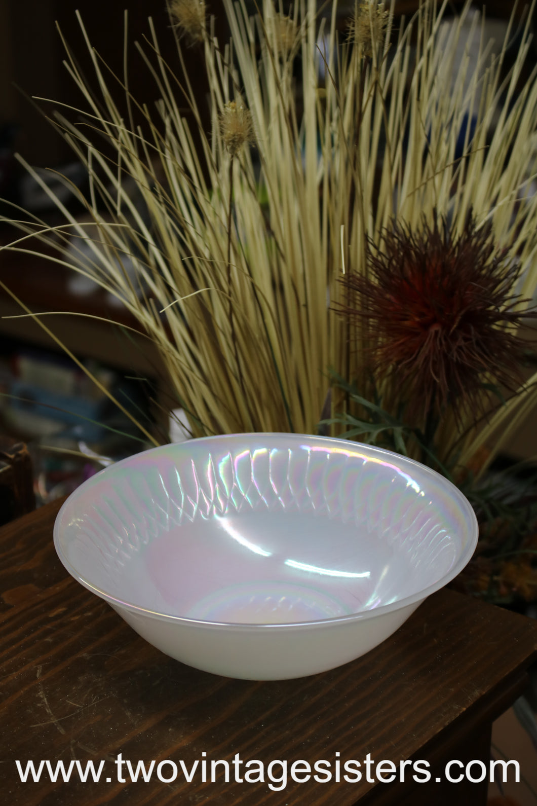 Federal Glass Moon White Carnival Serving Bowl