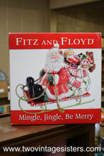 Load image into Gallery viewer, Fitz and Floyd Kris Kringle Lidded Ceramic Cookie Jar 1993
