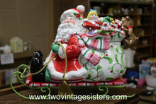 Load image into Gallery viewer, Fitz and Floyd Kris Kringle Lidded Ceramic Cookie Jar 1993