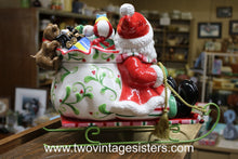 Load image into Gallery viewer, Fitz and Floyd Kris Kringle Lidded Ceramic Cookie Jar 1993