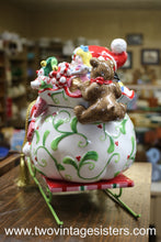 Load image into Gallery viewer, Fitz and Floyd Kris Kringle Lidded Ceramic Cookie Jar 1993