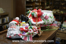 Load image into Gallery viewer, Fitz and Floyd Kris Kringle Lidded Ceramic Cookie Jar 1993