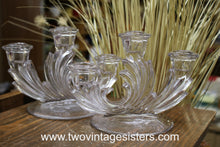 Load image into Gallery viewer, Pair of Fostoria Baroque Triple Candelabras