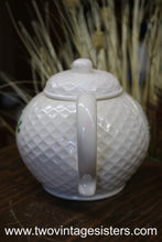 Load image into Gallery viewer, Green Clover Basket Weave Teapot
