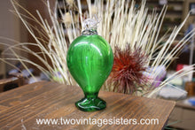 Load image into Gallery viewer, Hand Blown Green Glass Ornament
