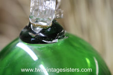 Load image into Gallery viewer, Hand Blown Green Glass Ornament
