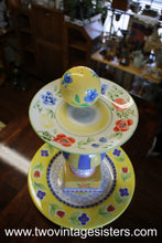 Load image into Gallery viewer, Hausen Ware Ceramic Two Tiered Serving Platter
