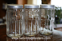 Load image into Gallery viewer, Hoosier Glass Cannister Embossed Set
