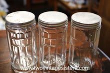 Load image into Gallery viewer, Hoosier Glass Cannister Embossed Set
