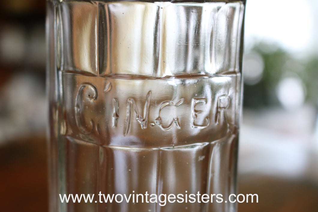 Hoosier Glass Cannister Embossed Ginger Shaker Lid