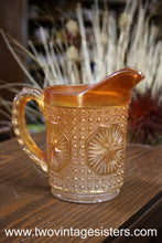 Load image into Gallery viewer, Imperial Carnival Glass Marigold Star Medallion Pitcher 2476B

