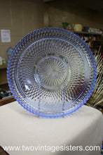 Load image into Gallery viewer, Indiana Glass Diamond Point Regal Blue Crystal Platter
