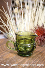 Load image into Gallery viewer, Indiana Glass Green Kings Crown Thumbprint Creamer Sugar
