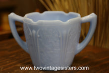 Load image into Gallery viewer, Jeanette Glass Delphite Blue Cherry Blossom Sugar Jar
