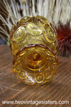 Load image into Gallery viewer, L.E Smith Amber Moon Stars Glass Compote